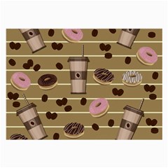 Coffee And Donuts  Large Glasses Cloth by Valentinaart