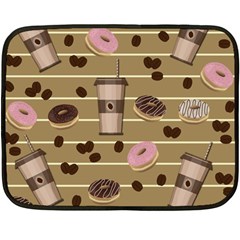 Coffee And Donuts  Fleece Blanket (mini) by Valentinaart