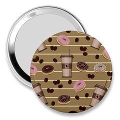 Coffee And Donuts  3  Handbag Mirrors by Valentinaart