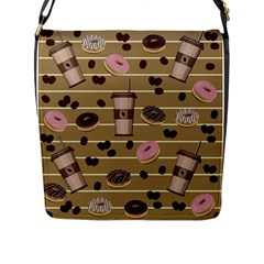 Coffee And Donuts  Flap Messenger Bag (l)  by Valentinaart