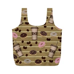 Coffee And Donuts  Full Print Recycle Bags (m)  by Valentinaart