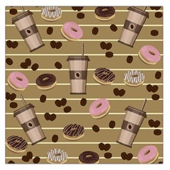 Coffee And Donuts  Large Satin Scarf (square) by Valentinaart