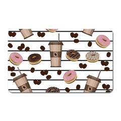 Donuts And Coffee Pattern Magnet (rectangular) by Valentinaart