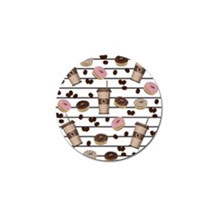 Donuts And Coffee Pattern Golf Ball Marker (10 Pack) by Valentinaart