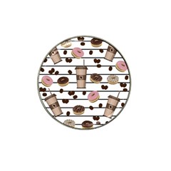 Donuts And Coffee Pattern Hat Clip Ball Marker (10 Pack) by Valentinaart