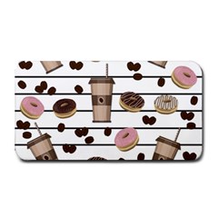 Donuts And Coffee Pattern Medium Bar Mats by Valentinaart