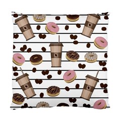 Donuts And Coffee Pattern Standard Cushion Case (two Sides) by Valentinaart