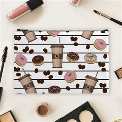 Donuts And Coffee Pattern Cosmetic Bag (large)  by Valentinaart