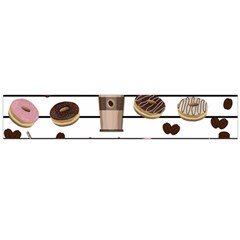 Donuts And Coffee Pattern Flano Scarf (large)