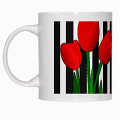 Tulips White Mugs by Valentinaart