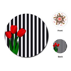 Tulips Playing Cards (round) 