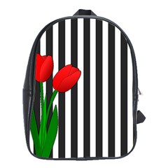 Tulips School Bags (xl)  by Valentinaart