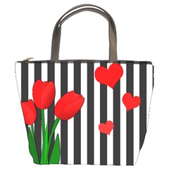 Tulips Bucket Bags by Valentinaart