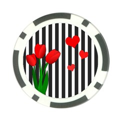 Tulips Poker Chip Card Guard (10 Pack) by Valentinaart