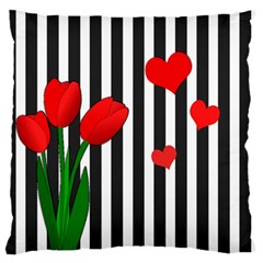 Tulips Standard Flano Cushion Case (two Sides) by Valentinaart