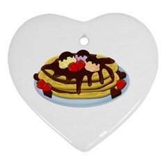 Pancakes - Shrove Tuesday Ornament (heart) by Valentinaart