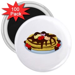 Pancakes - Shrove Tuesday 3  Magnets (100 Pack) by Valentinaart