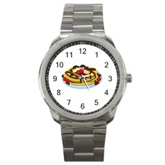 Pancakes - Shrove Tuesday Sport Metal Watch by Valentinaart