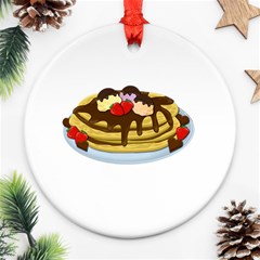 Pancakes - Shrove Tuesday Round Ornament (two Sides)