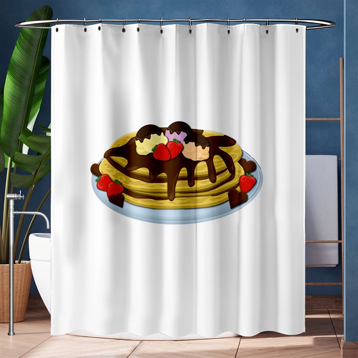 Pancakes - Shrove tuesday Shower Curtain 60  x 72  (Medium) 