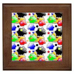 Pattern Background Wallpaper Design Framed Tiles by Nexatart