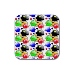 Pattern Background Wallpaper Design Rubber Coaster (square)  by Nexatart