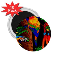 Parrots Aras Lori Parakeet Birds 2 25  Magnets (10 Pack)  by Nexatart