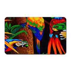 Parrots Aras Lori Parakeet Birds Magnet (rectangular) by Nexatart