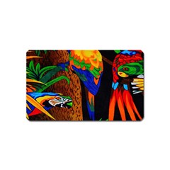 Parrots Aras Lori Parakeet Birds Magnet (name Card) by Nexatart