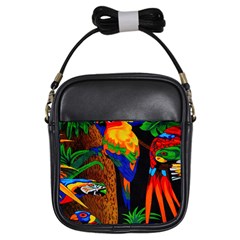 Parrots Aras Lori Parakeet Birds Girls Sling Bags by Nexatart