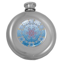 Pattern Background Pattern Tile Round Hip Flask (5 Oz) by Nexatart