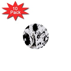 Pattern Color Painting Dab Black 1  Mini Buttons (10 Pack)  by Nexatart