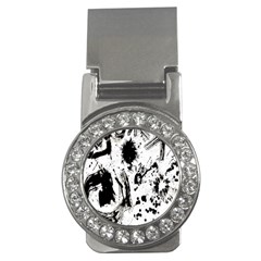 Pattern Color Painting Dab Black Money Clips (cz)  by Nexatart