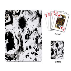 Pattern Color Painting Dab Black Playing Card by Nexatart