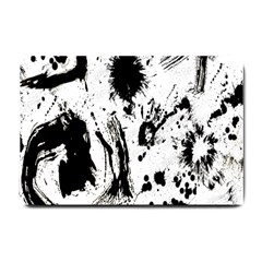 Pattern Color Painting Dab Black Small Doormat 