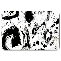 Pattern Color Painting Dab Black Large Doormat 