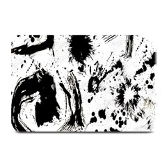 Pattern Color Painting Dab Black Plate Mats