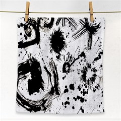 Pattern Color Painting Dab Black Face Towel