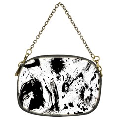 Pattern Color Painting Dab Black Chain Purses (One Side) 