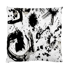 Pattern Color Painting Dab Black Standard Cushion Case (two Sides) by Nexatart