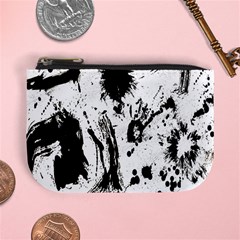 Pattern Color Painting Dab Black Mini Coin Purses