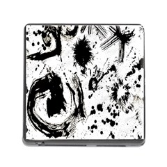 Pattern Color Painting Dab Black Memory Card Reader (Square)