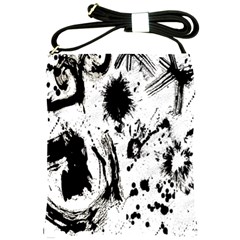 Pattern Color Painting Dab Black Shoulder Sling Bags by Nexatart