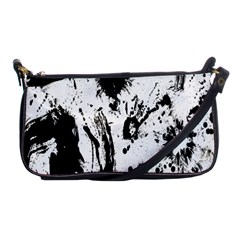 Pattern Color Painting Dab Black Shoulder Clutch Bags