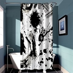 Pattern Color Painting Dab Black Shower Curtain 36  x 72  (Stall) 