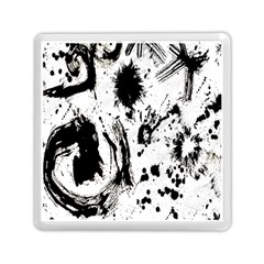 Pattern Color Painting Dab Black Memory Card Reader (Square) 