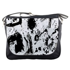 Pattern Color Painting Dab Black Messenger Bags