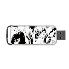 Pattern Color Painting Dab Black Portable USB Flash (Two Sides)