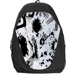 Pattern Color Painting Dab Black Backpack Bag