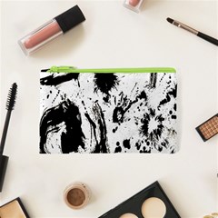 Pattern Color Painting Dab Black Cosmetic Bag (XS)